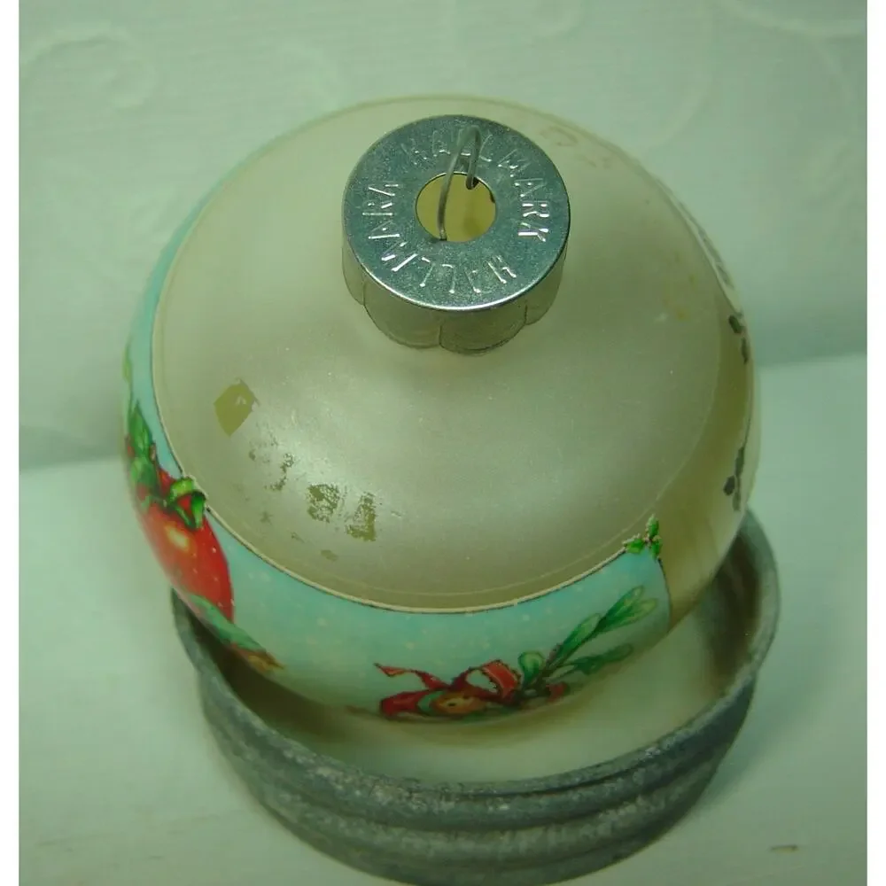 VINTAGE HALLMARK GLASS BALL ORNAMENT-